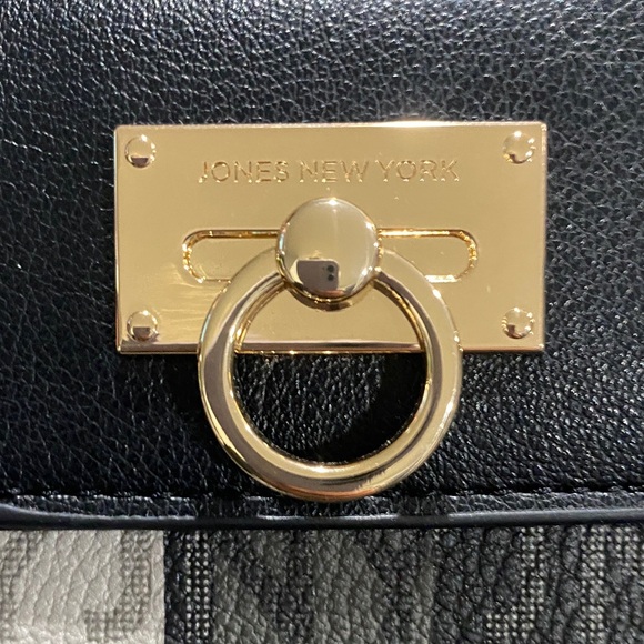 Jones New York Black and Gray Monogram Tote - Picture 2 of 7